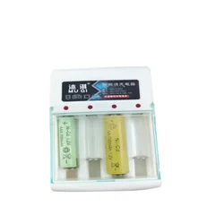 Universal Smart AC DC 4 Slots Flat plug NiMH Battery Charger Compatible With Multiple Batteries 1.2V Aa Aaa Battery Charger