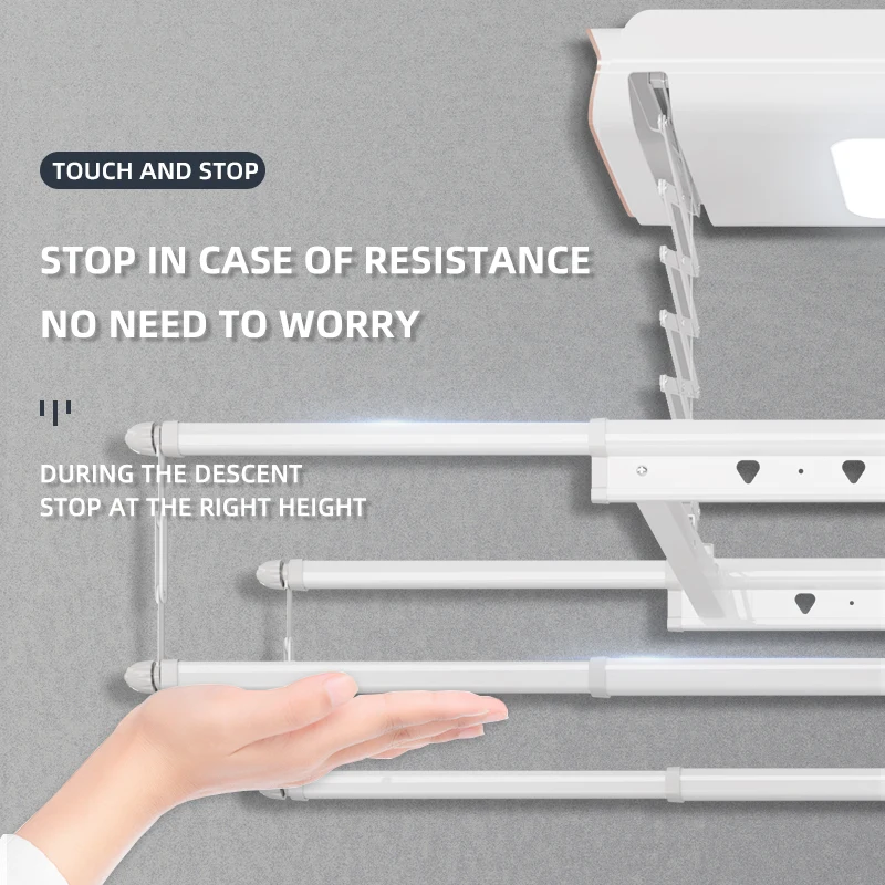 smart electric clothes drying rack hanging foldable drying rack ceiling mounted clothes hanger automatically