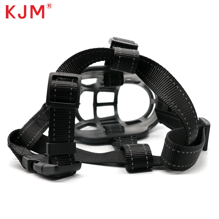 KJM Pet Product Supplies Free Sample TPE Dog Mouth Adjustable Nylon Strap Anti-bite and Eco-friendly Dog Muzzle