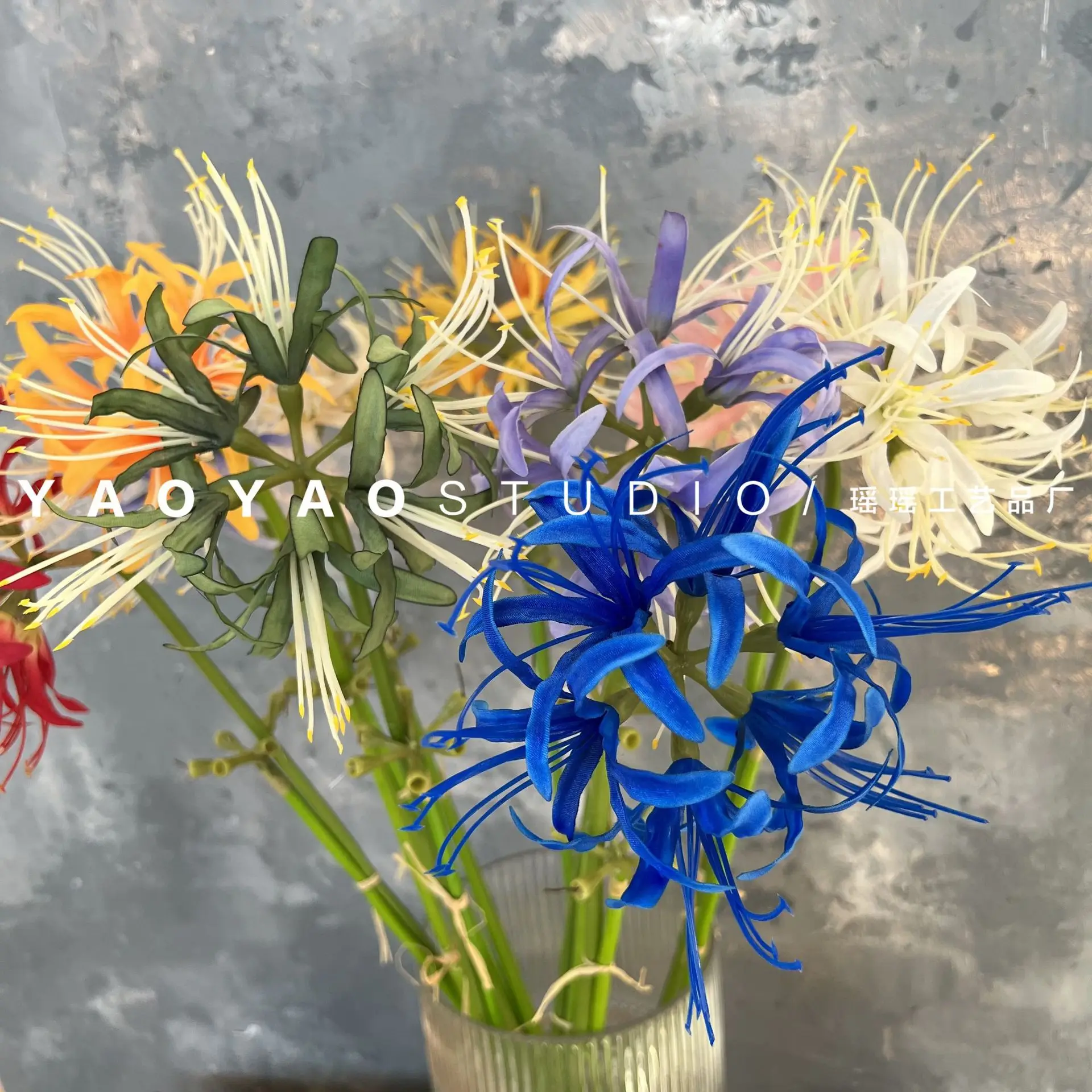 Bianhua Simulation Wind Rain Orchid Manzhu Shahua Antique Hanfu Photo Props Wedding Easter Decor artificial flower  Wholesale