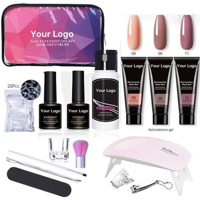 Nail Supplies Beauty Products Wholesale Hema Free 15ML Nail Polish Gel Enamel UV Poly Acrylic Gel Kit Set