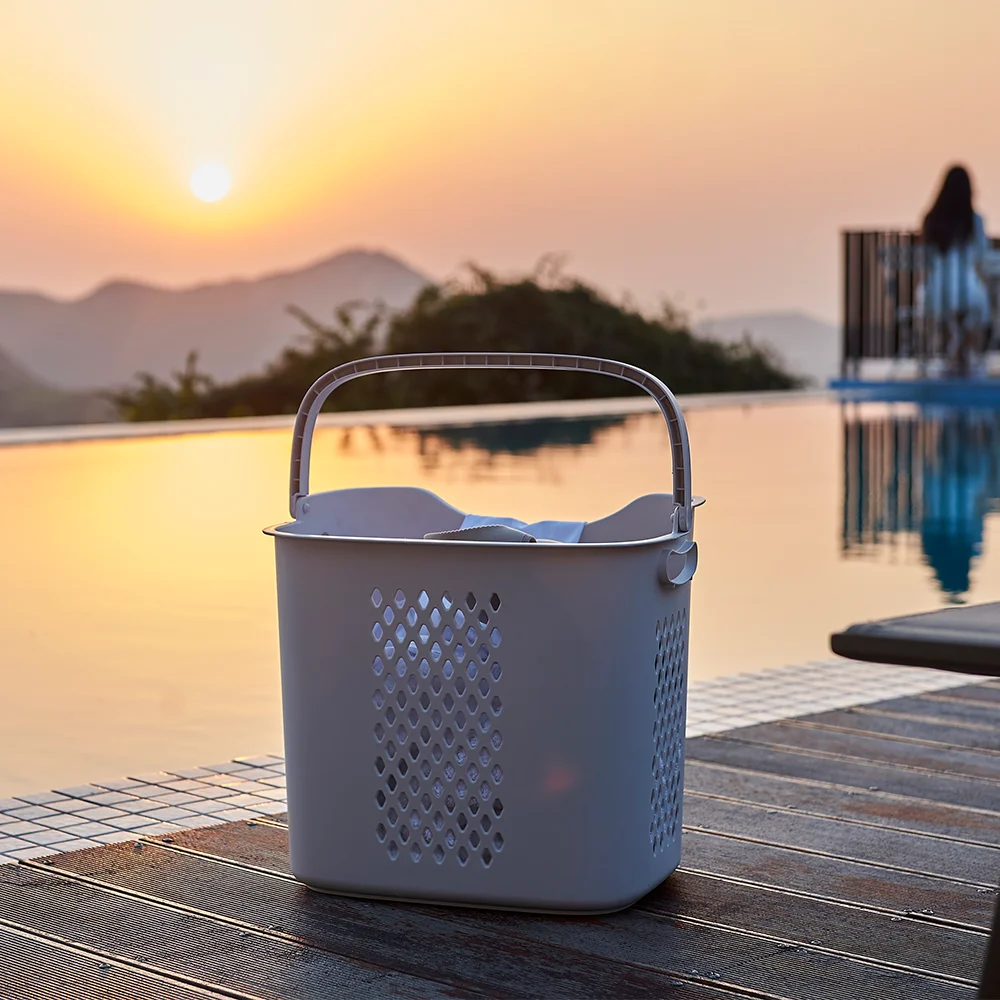 
2019 new eco friendly pp plastic triple laundry basket 