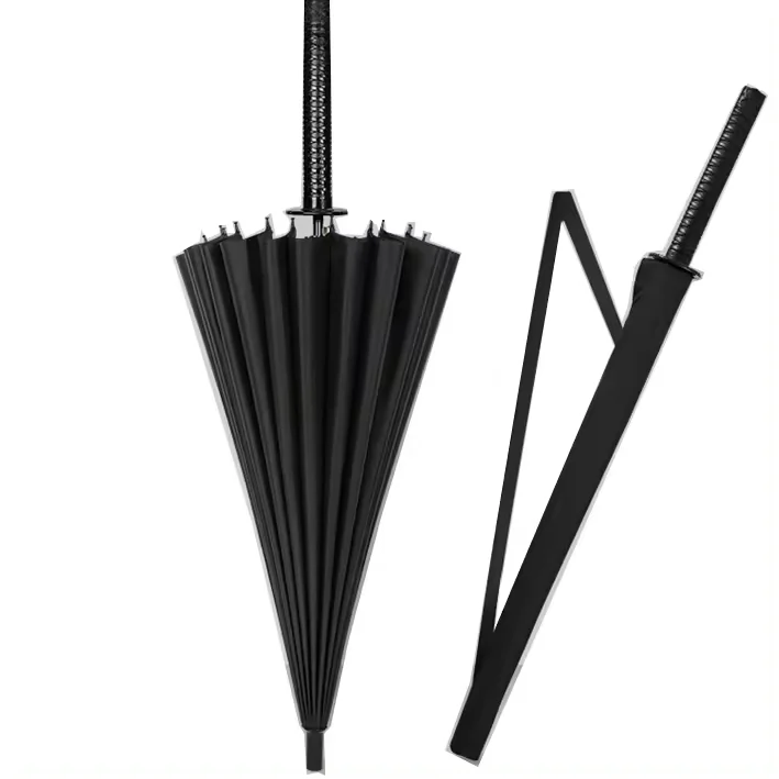 Straight Fancy Design Japanese Samurai Katana Small Sword Umbrella with Long Handle