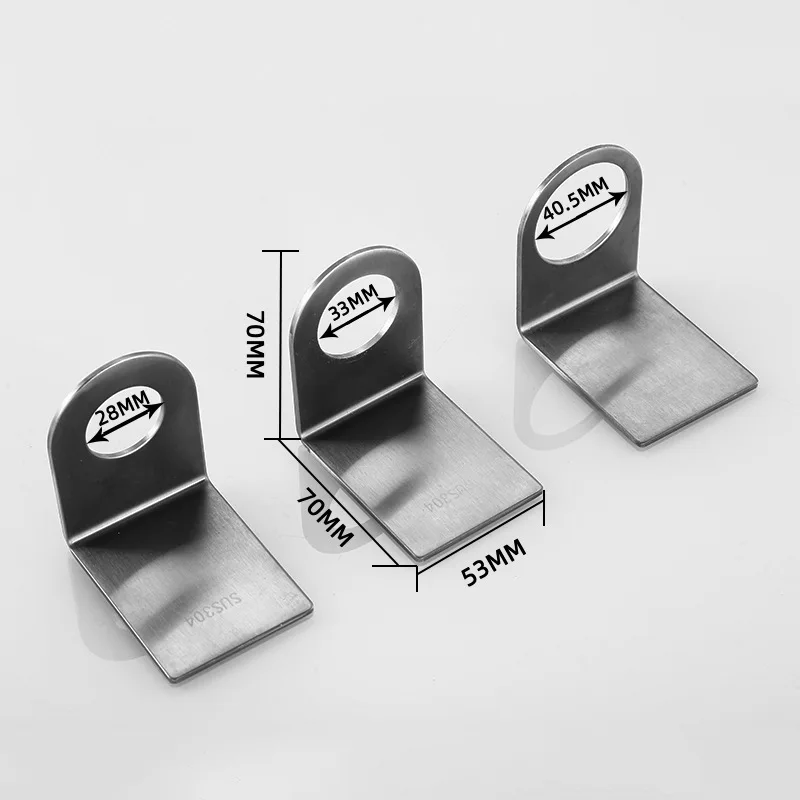 Self Adhesive Wall Mount Liquid Soap Dispenser Holder Stainless Steel Shampoo Dispenser Holder Soap Bottle Holder