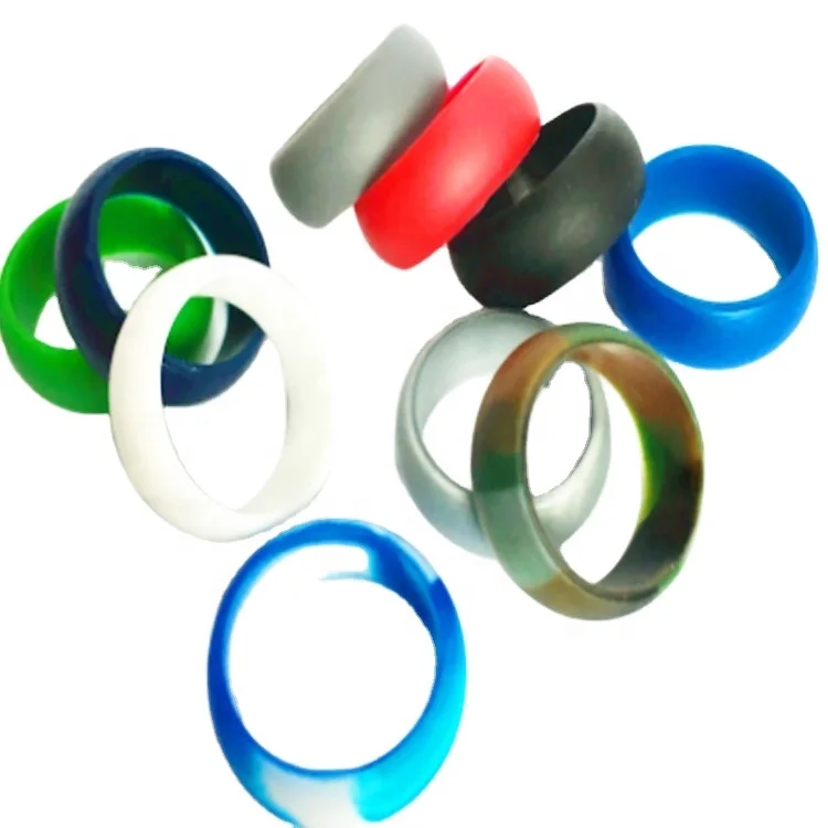 
10 colors one set new design silicone rubber wedding ring silicone wedding ring for men women 