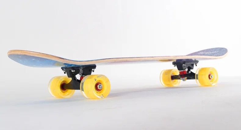 Wholesale Custom Beginner Four Wheels Skateboard Children Adults Double-warped Deck Wear-resistant Skateboards