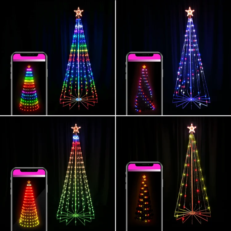 Приложение пульт дистанционного управления smart RGB искусственная новогодняя елка светодиодные фонари для