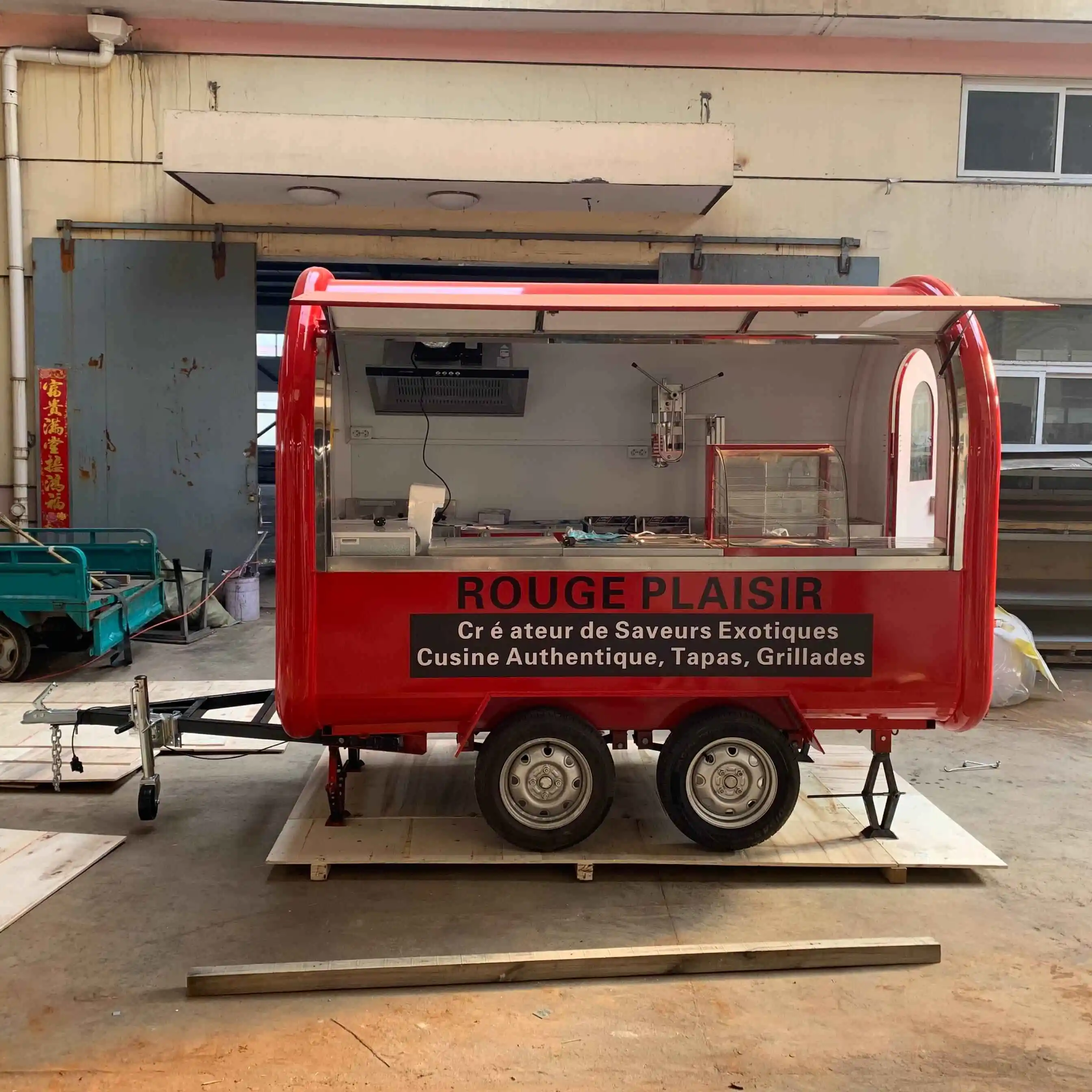 customized design mini airstream flower/food stuff trailer truck  for sale in europe