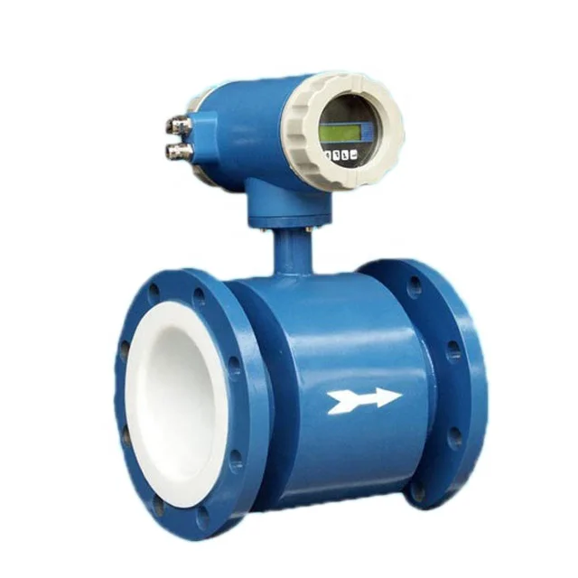 China 4-20mA cheap liquid magnetic digital sewage portable flow meter