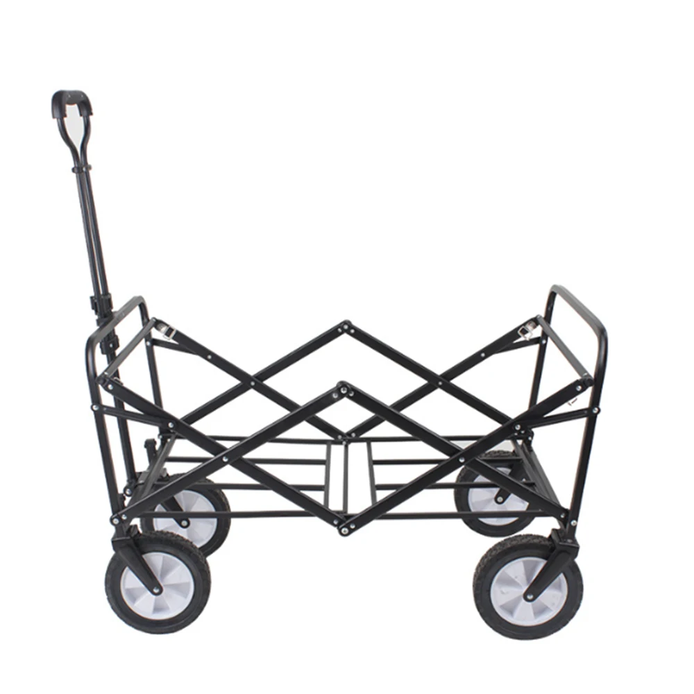 Antique wheelbarrow express fold up woods wagon balloon tire beach cart with canopy