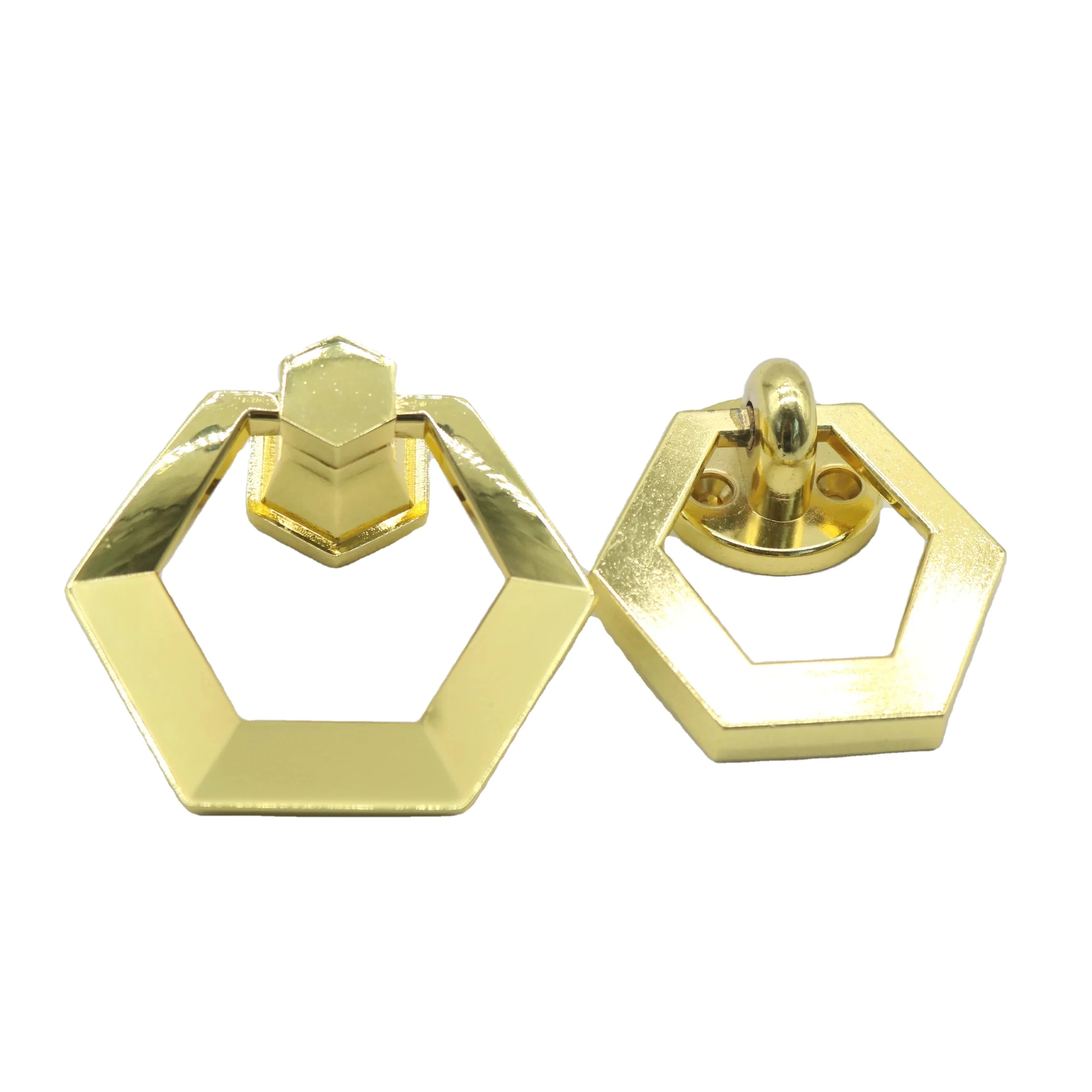 Popular Style Furniture Door Handles&Knobs Wholesale New Hexagon Decorative Handle For Cabinet Luxury Kitchen Cupboard Pull