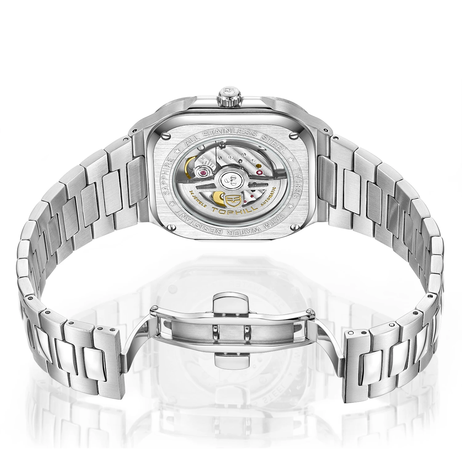 Wholesale Top Brand Luxury Custom Logo Automatic Movement Watch All Solid Stainless Steel Mens Mechanical Watches For Men