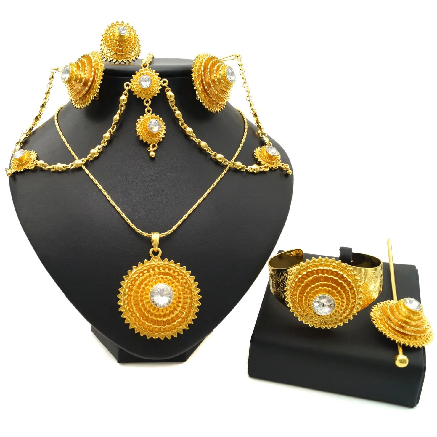 Ethiopian Necklaces Bracelets Habesha Jewelry Set