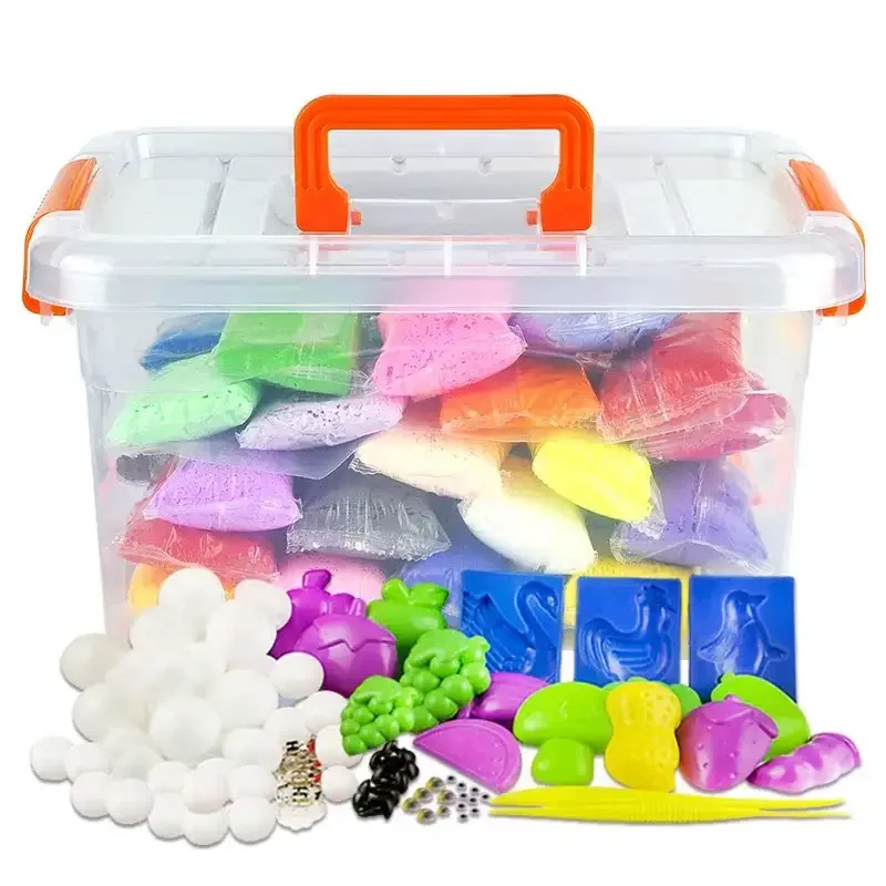 12 видов цветов Волшебная глина для снятия стресса игрушка изготовления слаймов набор из 6 моделей супер легкая