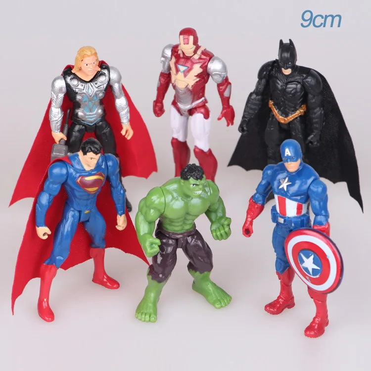 
Marvelous Action Figures Superheroes Ironman Supermen Holk Captain USA Figure Kids Toys Gift 