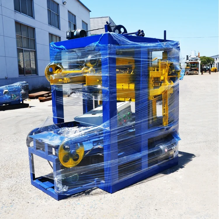 Hot style QTJ4-26 auto hydraulic 3600*1700*2560 mm no fired needs interlocking hollow concrete brick making machine for sale