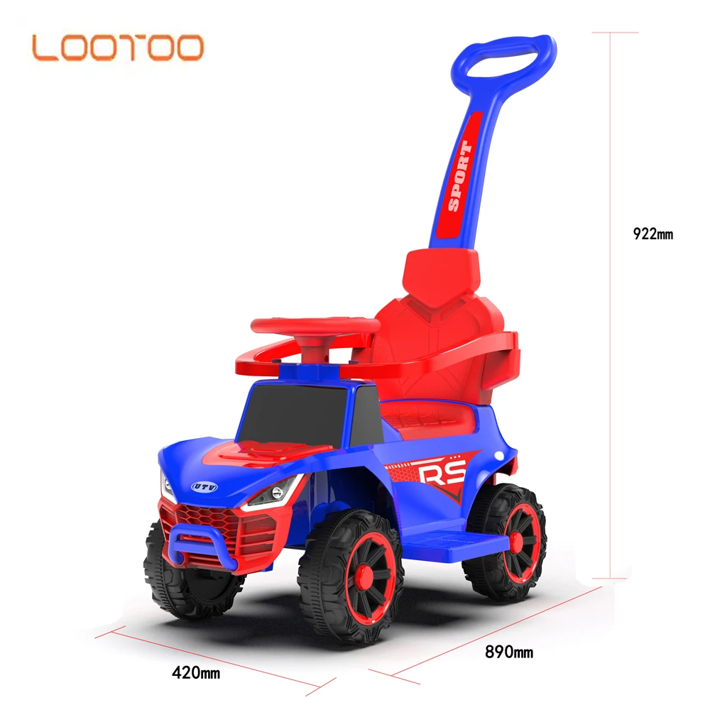 Cheap 4-in-1 Push Pedal Ride on Car for Toddlers Baby Toys Vehicle Four-wheel Chidren Swing Car Kids Sliding Car with Push Bar