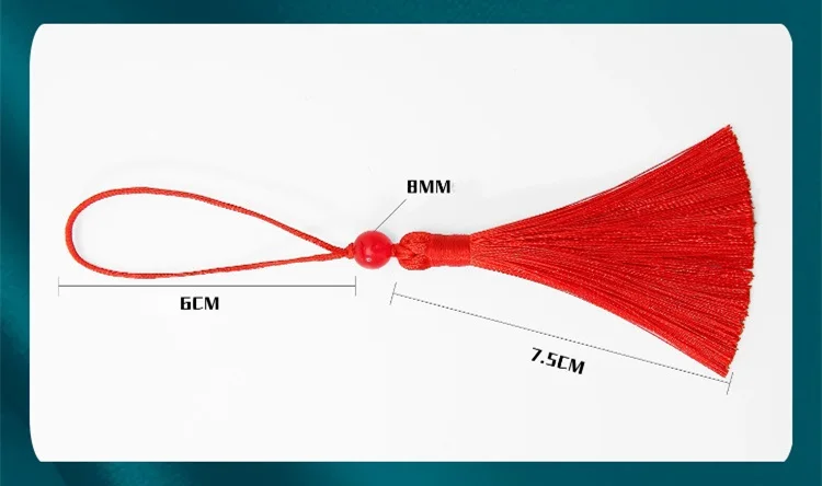 7CM Small Hanging Tassel Fringes Beaded Headdress Bookmark Folding Fan Pendant Tassel