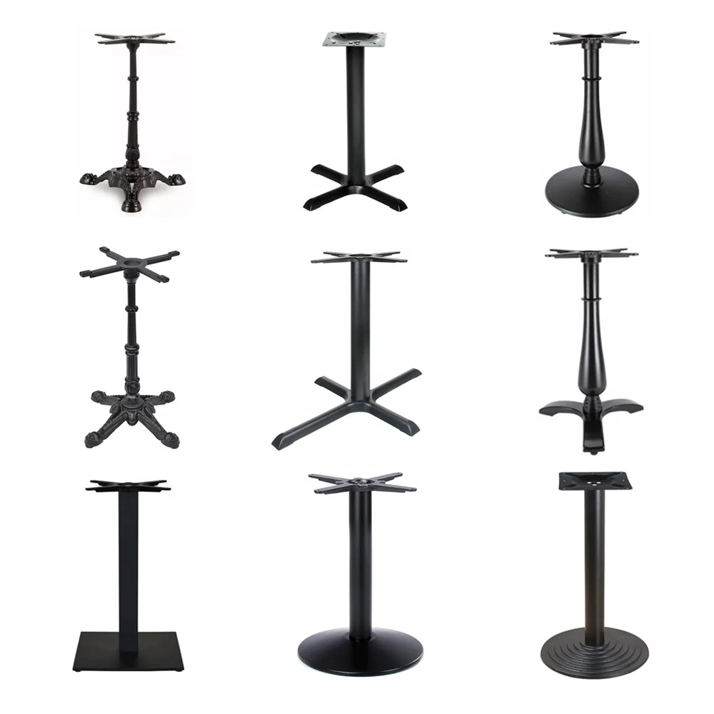 Round Table Legs Industrial Metal French Bistro End Coffee Bar Restaurant Cast Iron Table Base