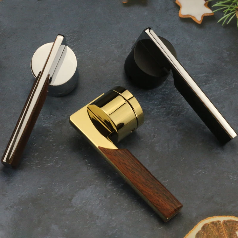 European style straight bar hardware lever door handle lock interior aluminum door handles