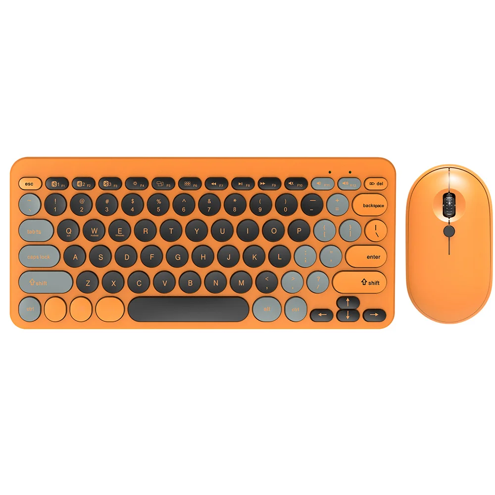 2023 Popular Ultra Thin Slim Three color mixing Punk keycap 2.4G wireless Keyboard  Mouse Combos