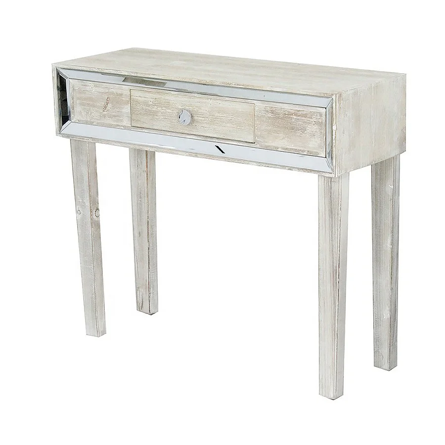 Wood TV Stand with Mirror and 2 drawer  for Home Living Room furniture