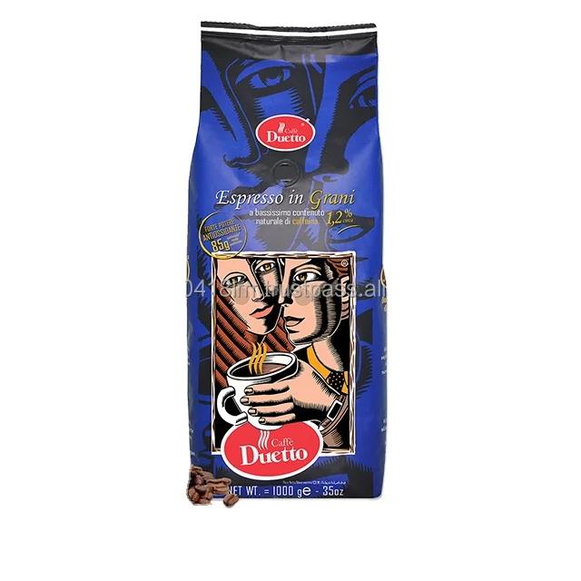 Итальянский кофе эспрессо 100% Арабика 125gr. Duetto, молотый кофе, мягкий кофе: антиоксиданты, легкое Обжарка