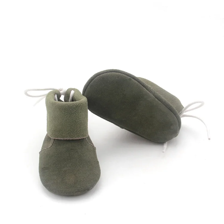 Winter Infant Baby Booties Suede leather Shoes Toddler Lace Up Precwalker Boots