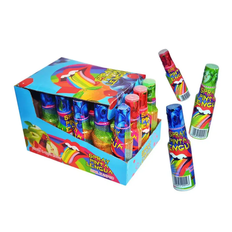 Hot Selling Funny Tongue Paint Spray Candy Bottle Fruity Flavor Sour Liquid Candy For Kids