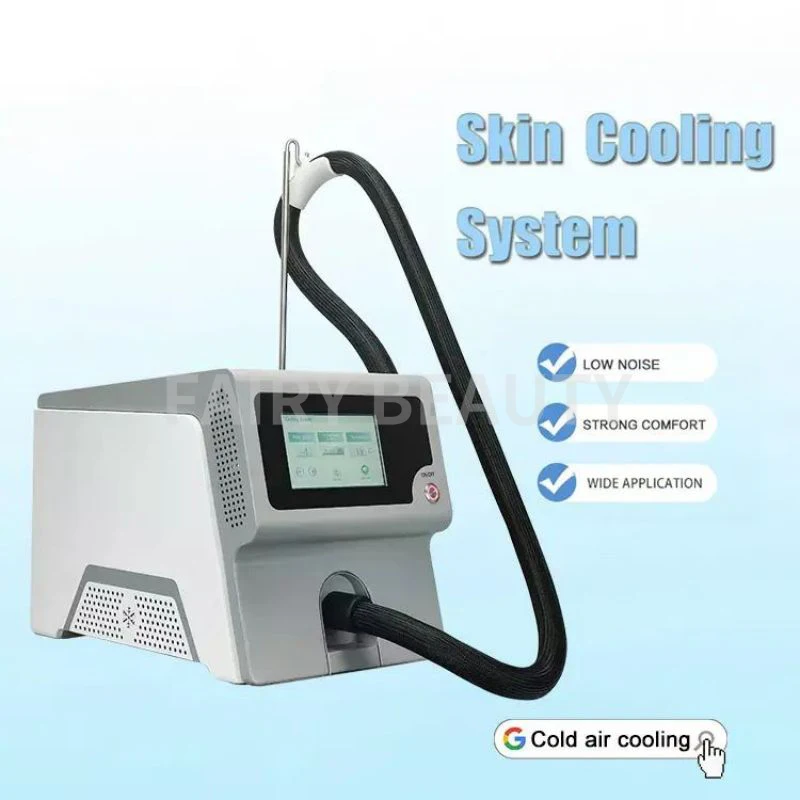 Portable Cold Air Skin Cooling Machine For Laser Treatment Reduce Pain Nd Yag Tattoo Tattoo Removal Beauty Salon Use