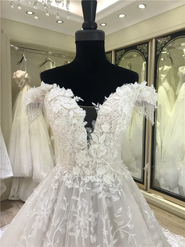 
best sale white luxury women ball gown wedding dress 