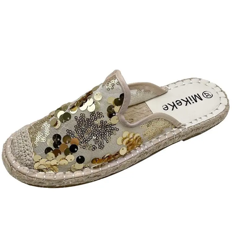 Custom Shoes Factory Hemp Outsole Flat Shoes Canvas Espadrilles Women