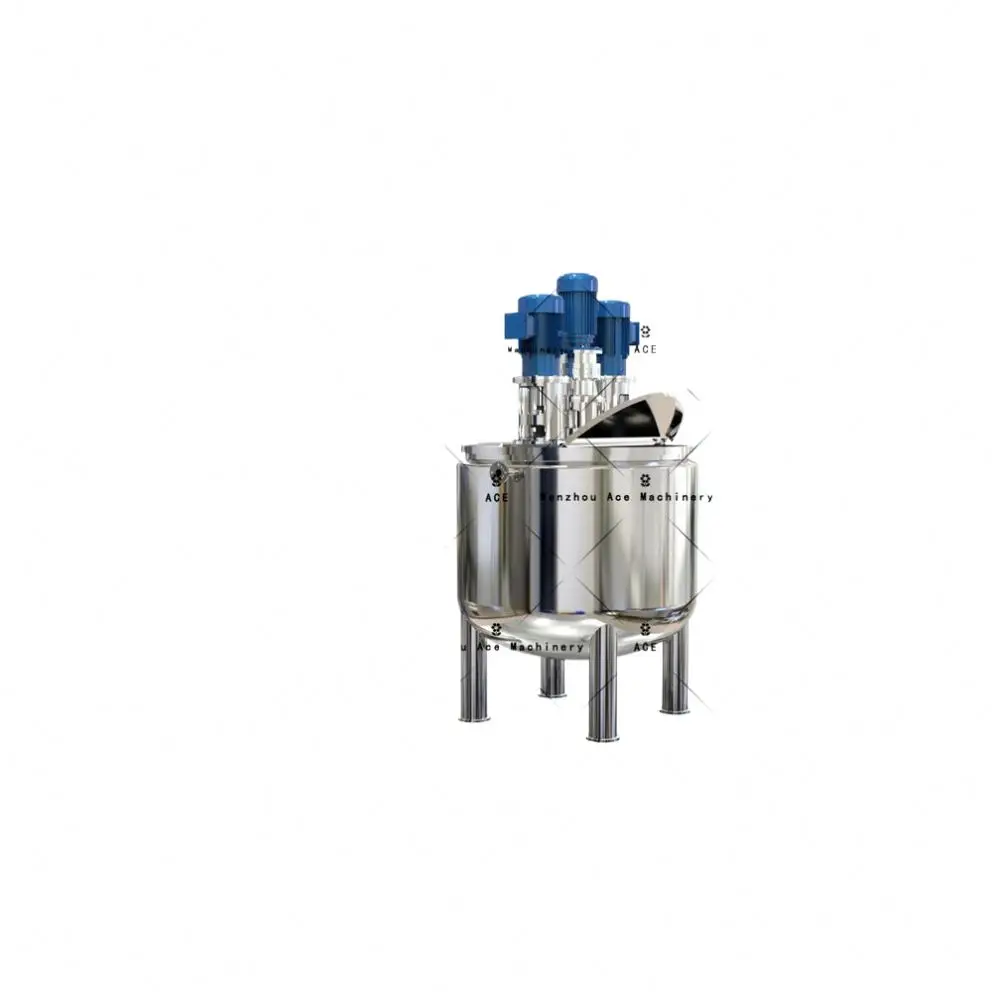 2000L Lubricating Grease Food Grade Vacuum Mixer Emulsifying Stirrers Tomato Paste Machines Mayonnaise Making Machine
