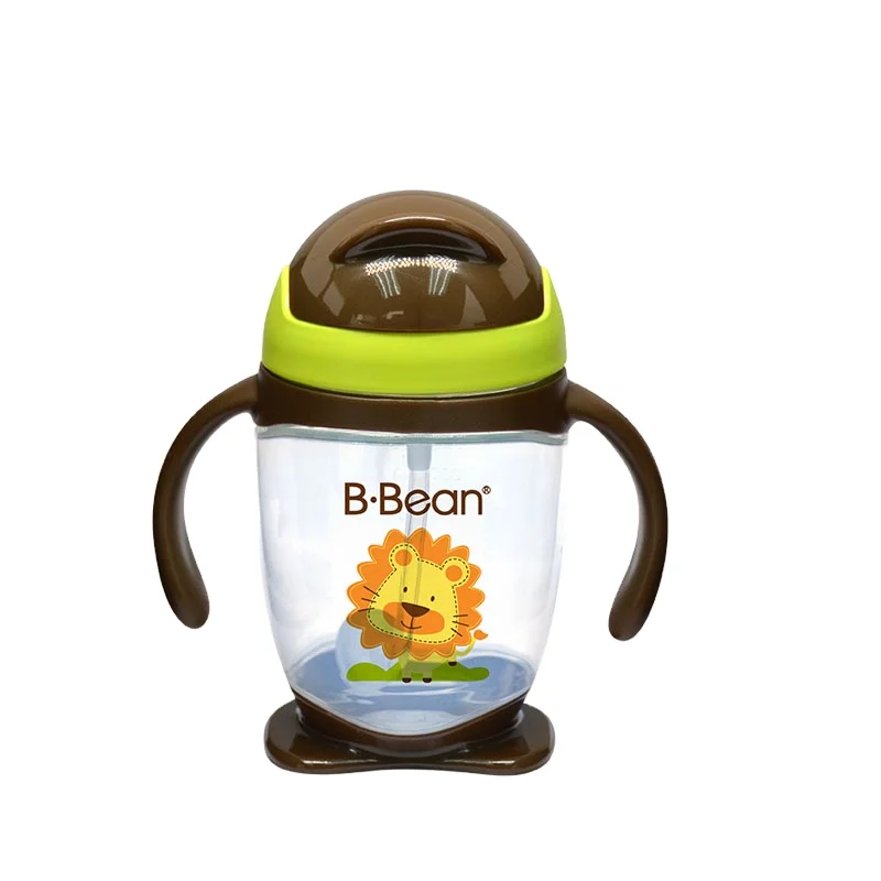 New Design Silicone Straw Kids Training Drink Cup Baby Sippy Bottle With Handle