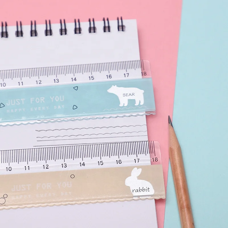 Прямая линейка Kawaii 18 см мультяшная для школьников рисования математическая геометрия канцелярская студентов