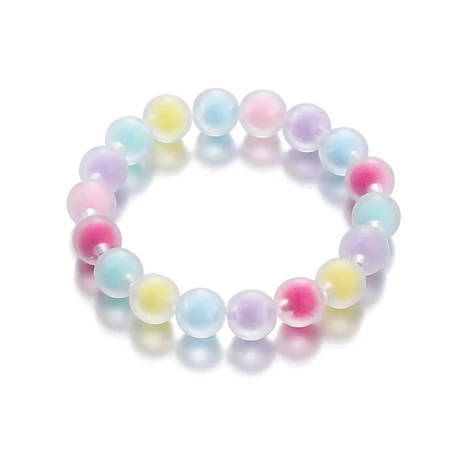 Cross Border DIY Beads Frosted Stars Cylindrical Beads Acrylic Material Package Resin Set Boxed Bead String