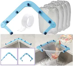 Kitchen Sink Filter Sets Leftover Sink Mesh Triangle Rack Strainer Bag Disposable Garbage Bag Triangle Drainage Rack