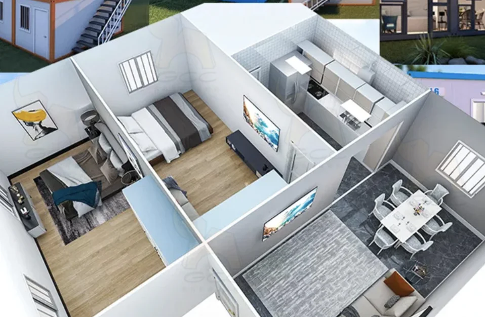 ready to ship luxury fast instal glass wall tiny house wooden container homes prefab houses