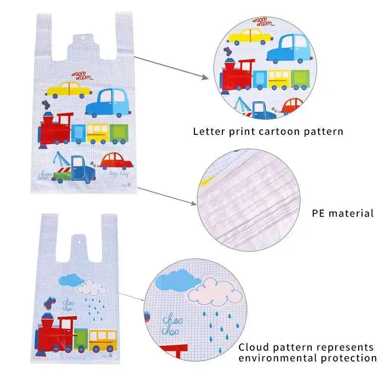 Take Out Bag Disposable Plastic Bag Factory Price Oem Hdpe Food Shopping Plastic Customized Thank You Printing Pe Carton Packing