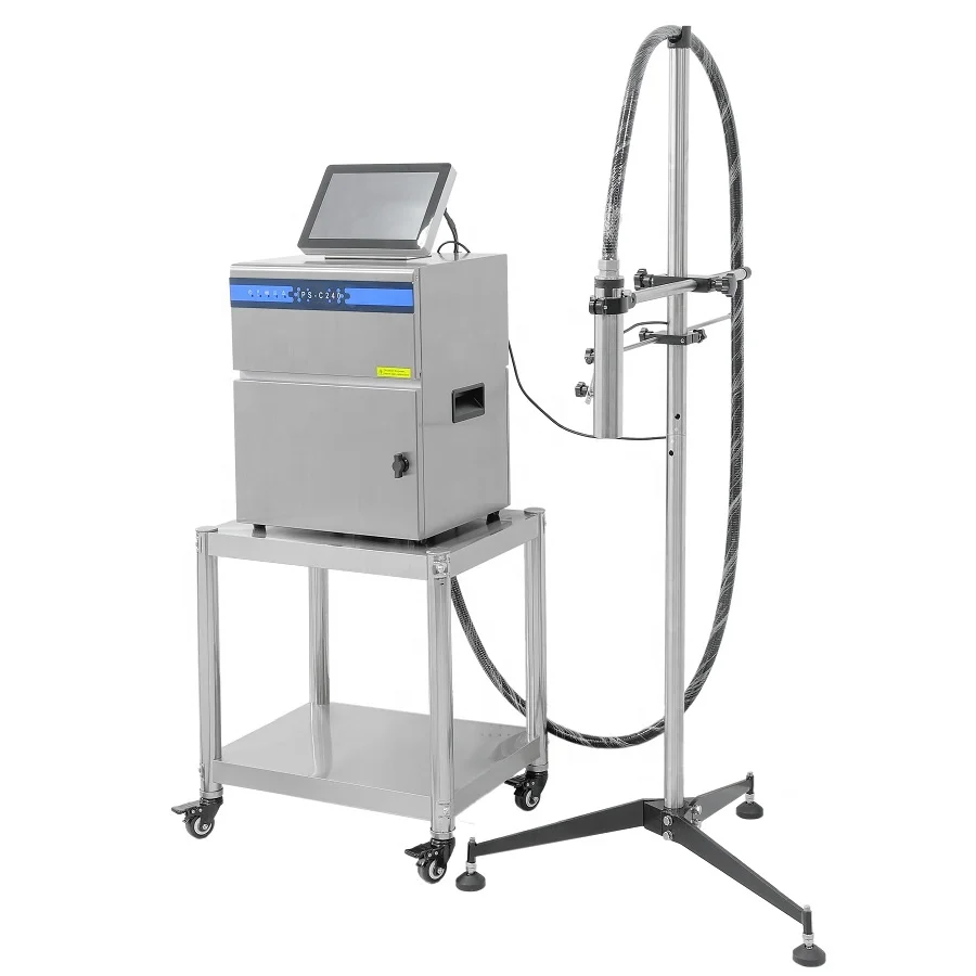 Touch screen 5lines cij printer continuous inkjet printer English Russian arabic persian language expiry date printer