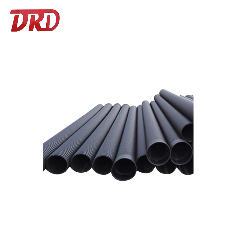 Factory direct sale 18 inch double wall corrugated pipe spiral corrugated pipe plastic culvert pipe prices