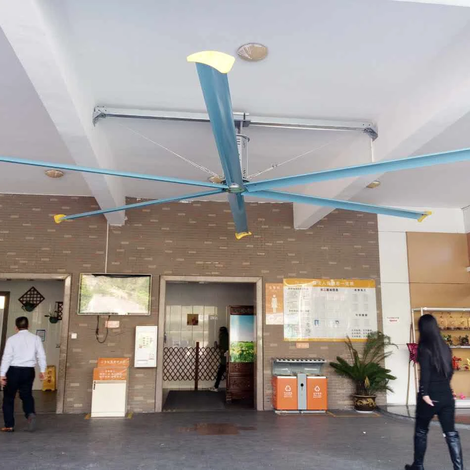 6,12 м/20 футов большой диаметр маломощный воздушный охлаждающий вентилятор Hvls большой промышленный потолочный вентилятор для молочной фермы