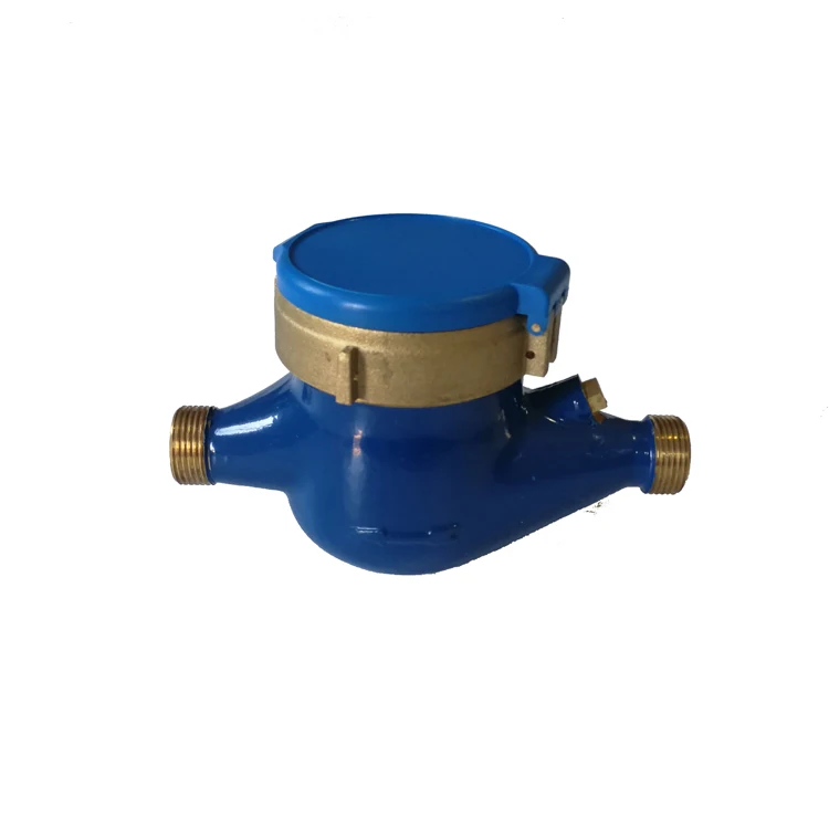 DN15 multi-jet dry dial water meter brass body