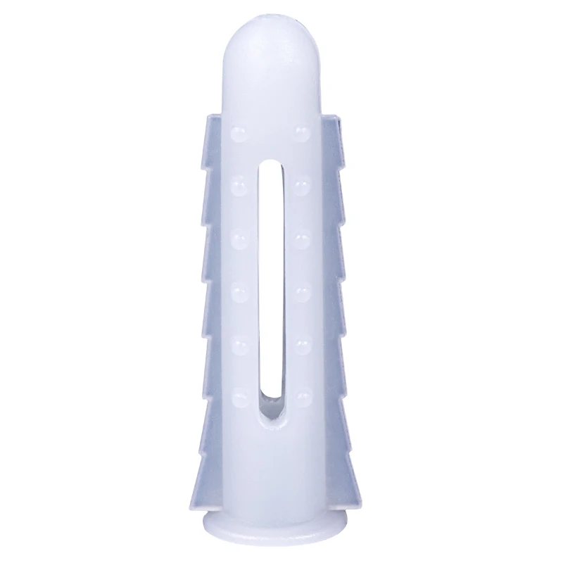 PE 6mm 8mm10mm strengthens thick white plastic expansion tube wall anchor plug screw screw