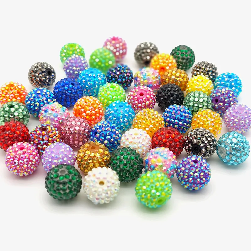 New Arrival Transparent Acrylic Beads 16mm Candy Color Plastic Loose Beads For Diy Jewelry Bracelet Necklace Making