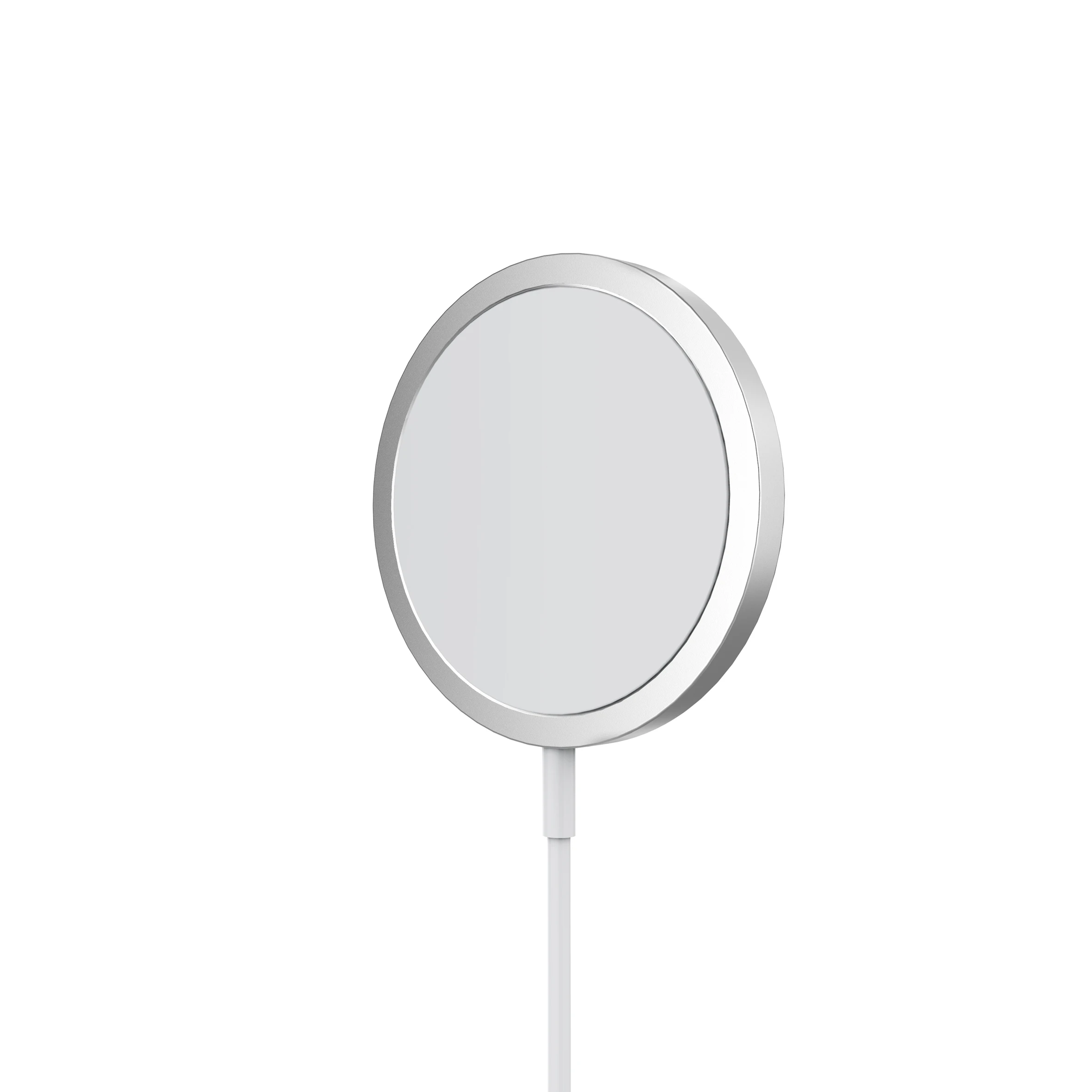 Universal magnetic Qi Wireless Charger With USB-C Cable for iPhone Round Wireless Charger