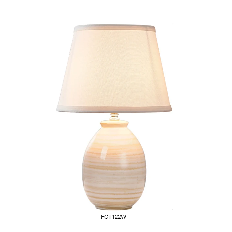 home decorative simple bedroom living room bed side white ceramic table lamps