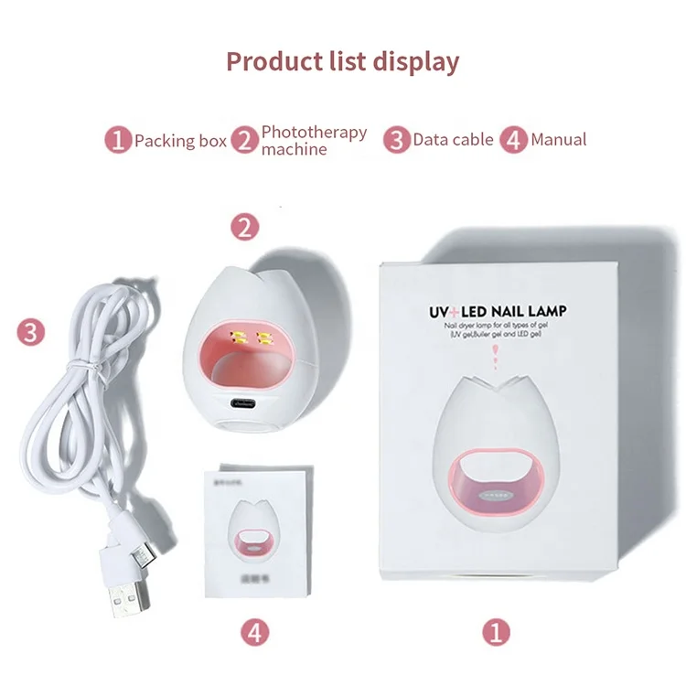 Portable Fast Drying Finger USB Rechargeable Nail Finger Lamp Mini Light Dryer UV Led Nail Lamp For Gel Curing