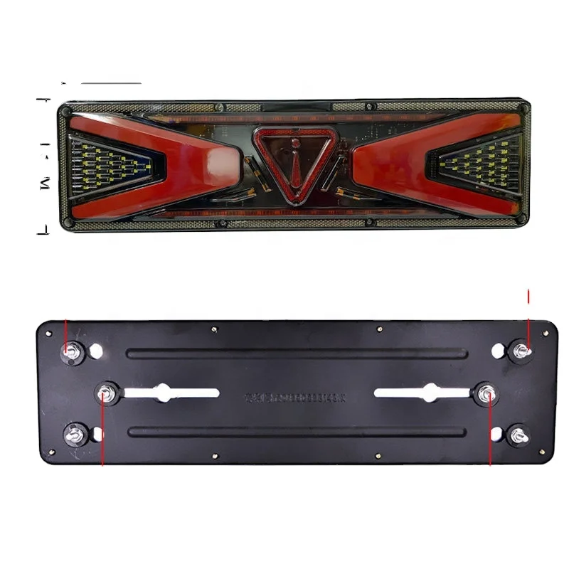 Задние фонари для грузовика, прицепа, 12 В/24 В, направляющая, сигнал поворота, задний стоп-сигнал, светодиодный индикатор, лампа для лодки, автомобиля, задний фонарь