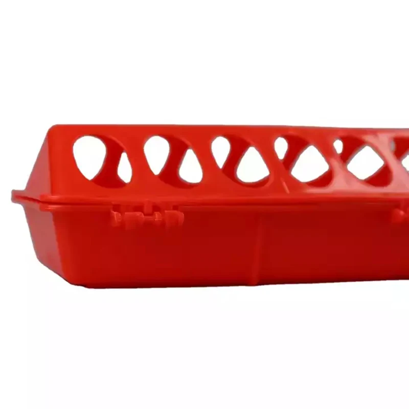 No Waste Spill Proof Flip Top Poultry Feeder Trough Small Chick Feeder Plastic Chicken Feeder for Birds Small Poultry